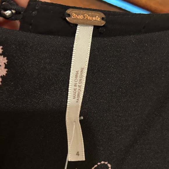 NWT Free People Black Floral Dress - Picture 10 of 13